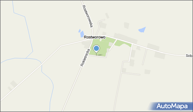 Rostworowo, Parkowa, mapa Rostworowo