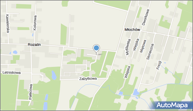 Rozalin gmina Nadarzyn, Parkowa, mapa Rozalin gmina Nadarzyn