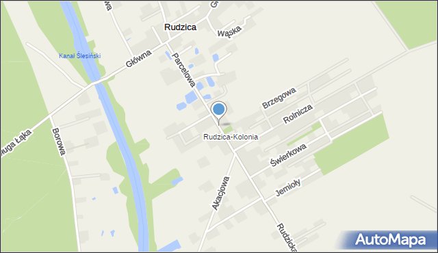 Rudzica gmina Kramsk, Parcelowa, mapa Rudzica gmina Kramsk