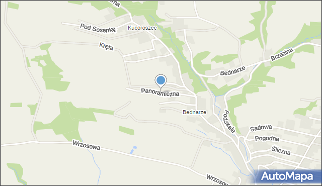 Rybna gmina Czernichów, Panoramiczna, mapa Rybna gmina Czernichów