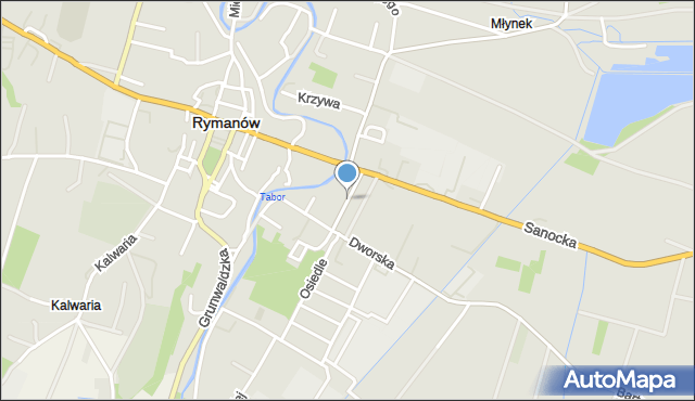 Rymanów, Paderewskiego Ignacego Jana, mapa Rymanów