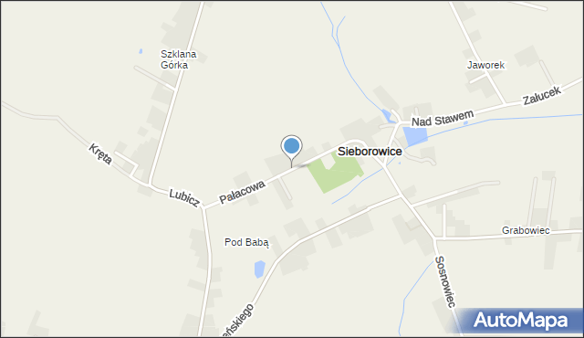 Sieborowice, Pałacowa, mapa Sieborowice