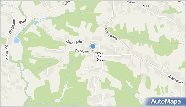 Siepraw, Parkowa, mapa Siepraw