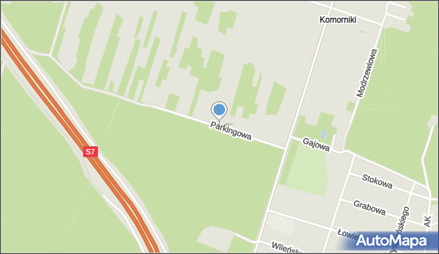 Skarżysko-Kamienna, Parkingowa, mapa Skarżysko-Kamienna