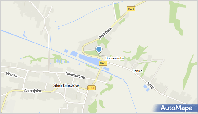 Skierbieszów, Parkowa, mapa Skierbieszów