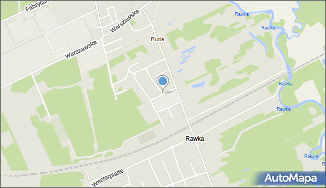 Skierniewice, Parowozowa, mapa Skierniewic