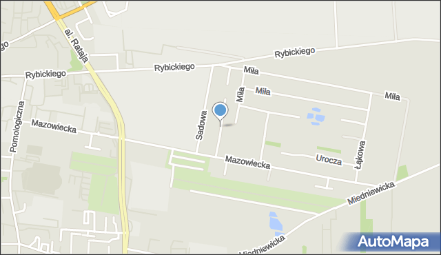 Skierniewice, Partyzantów, mapa Skierniewic