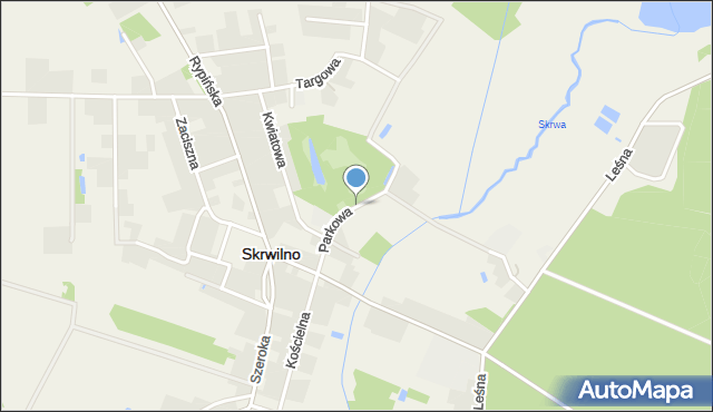 Skrwilno, Parkowa, mapa Skrwilno