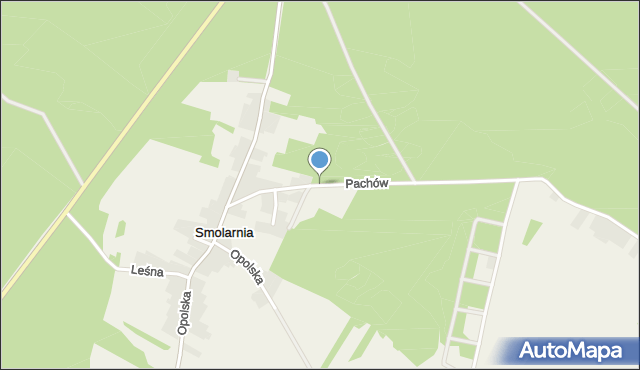 Smolarnia gmina Strzeleczki, Pachów, mapa Smolarnia gmina Strzeleczki