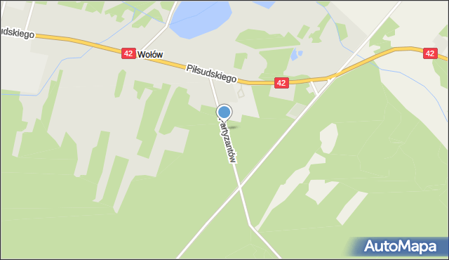 Stąporków, Partyzantów, mapa Stąporków