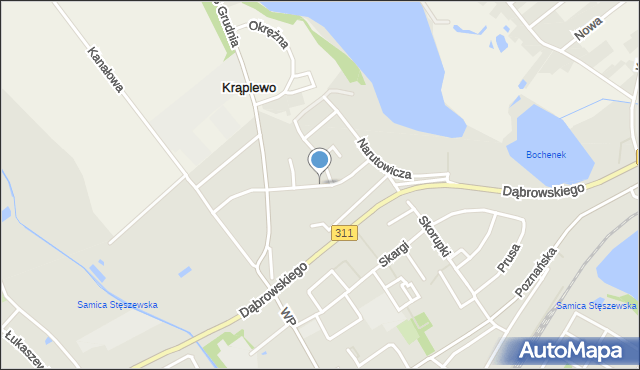 Stęszew, Paderewskiego Ignacego Jana, mapa Stęszew