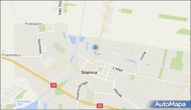 Stopnica, Partyzantów, mapa Stopnica