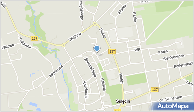 Sulęcin, Park Bankowy, mapa Sulęcin
