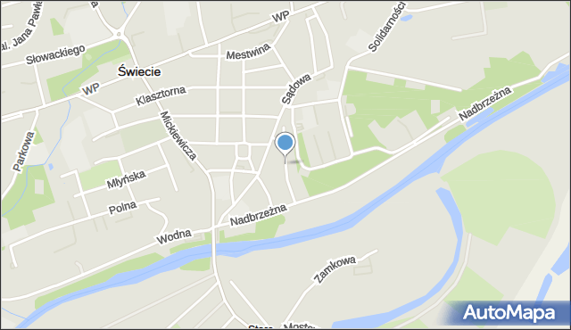 Świecie, Parowa, mapa Świecie