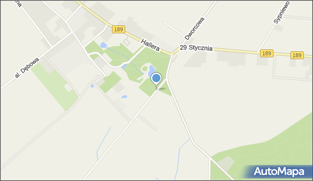 Sypniewo gmina Więcbork, Parkowa, mapa Sypniewo gmina Więcbork