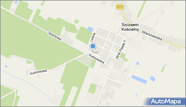 Szczawin Kościelny, Parkowa, mapa Szczawin Kościelny