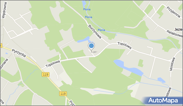 Szczecin, Palmowa, mapa Szczecina