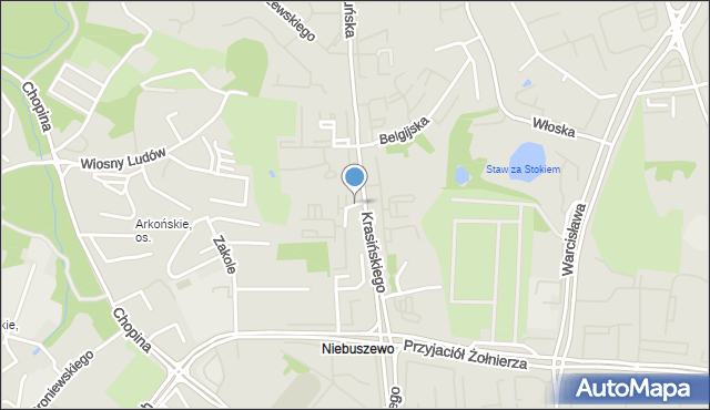 Szczecin, Panoramiczna, mapa Szczecina