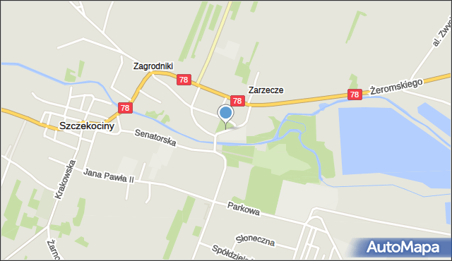 Szczekociny, Pasierbińskiego, mapa Szczekociny