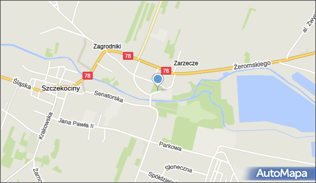 Szczekociny, Pasierbińskiego, mapa Szczekociny