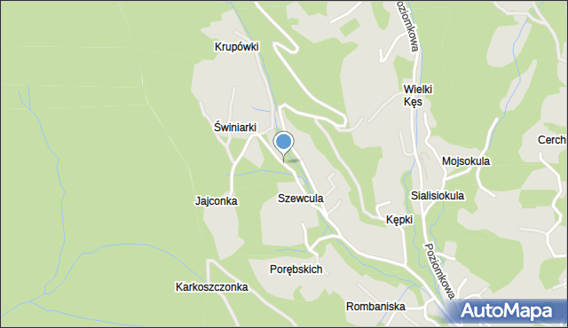 Szczyrk, Pasterska, mapa Szczyrk