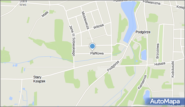 Szydłowiec, Parkowa, mapa Szydłowiec