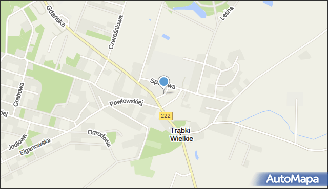 Trąbki Wielkie, Pasteura Ludwika, mapa Trąbki Wielkie