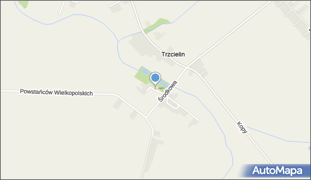 Trzcielin, Parkowa, mapa Trzcielin