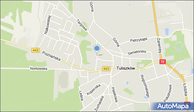 Tuliszków, Parkowa, mapa Tuliszków