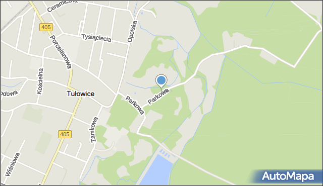 Tułowice powiat opolski, Parkowa, mapa Tułowice powiat opolski