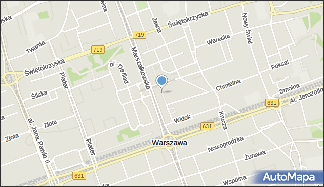 Warszawa, Pasaż Wiecheckiego Stefana, mapa Warszawy