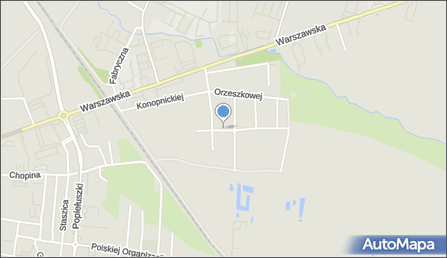 Wieluń, Pawlikowskiej-Jasnorzewskiej Marii, mapa Wieluń