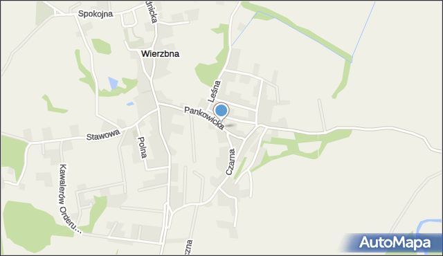 Wierzbna gmina Żarów, Pankowicka, mapa Wierzbna gmina Żarów