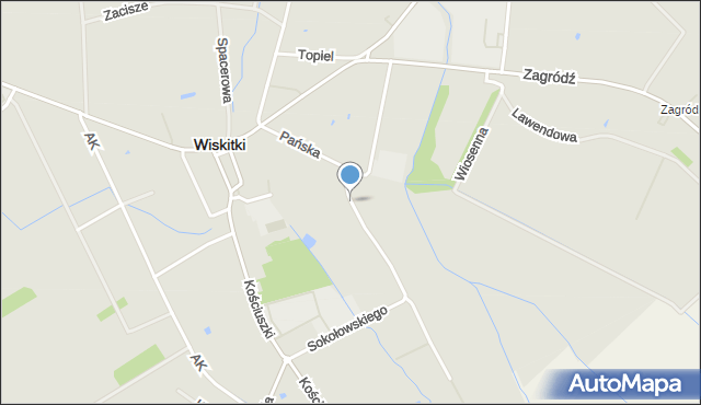 Wiskitki, Pańska, mapa Wiskitki