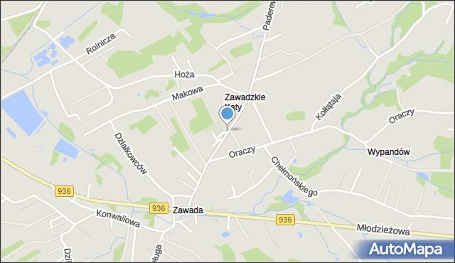 Wodzisław Śląski, Paderewskiego Ignacego Jana, mapa Wodzisławia Śląskiego