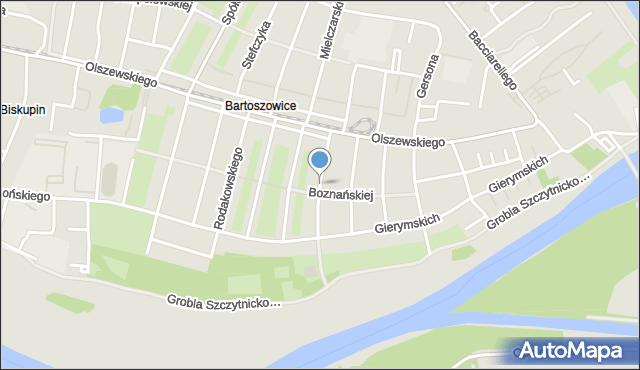 Wrocław, Pankiewicza Józefa, mapa Wrocławia