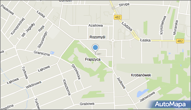 Zduńska Wola, Pasaż Drzewieckiego Franciszka, bł. ks., mapa Zduńska Wola