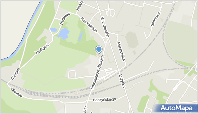 Zgorzelec, Park Błachańca Andrzeja, mapa Zgorzelec