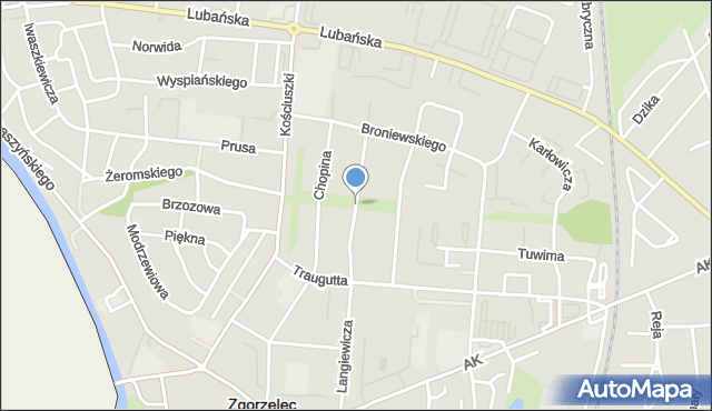 Zgorzelec, Park Paderewskiego Ignacego Jana, mapa Zgorzelec