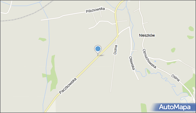 Ziębice, Paczkowska, mapa Ziębice