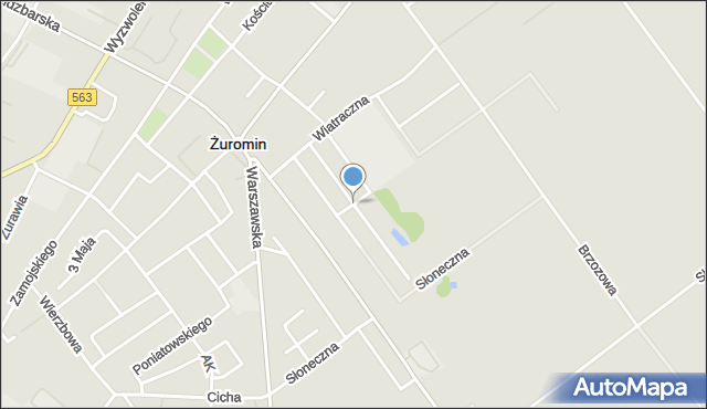 Żuromin, Parafialna, mapa Żuromin