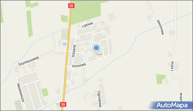 Żydowo gmina Czerniejewo, Parkowa, mapa Żydowo gmina Czerniejewo