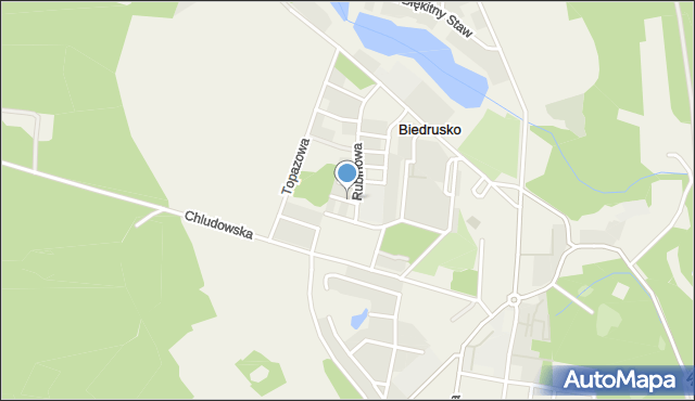 Biedrusko, Perłowa, mapa Biedrusko