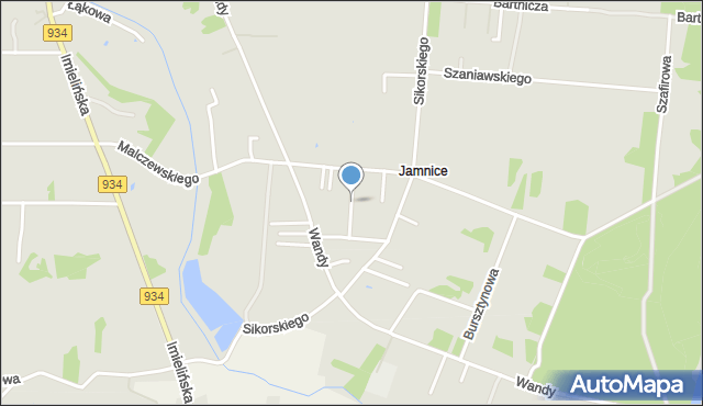 Imielin, Perłowa, mapa Imielin