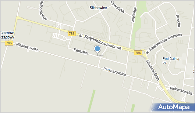 Kielce, Permska, mapa Kielc