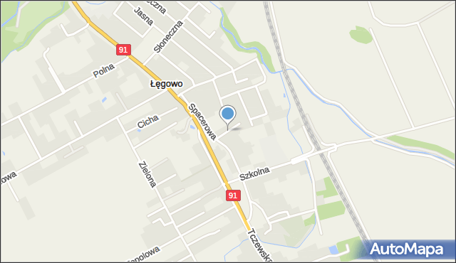 Łęgowo gmina Pruszcz Gdański, Perłowa, mapa Łęgowo gmina Pruszcz Gdański