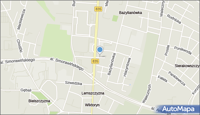 Lublin, Petrykiewicza Władysława, mapa Lublina