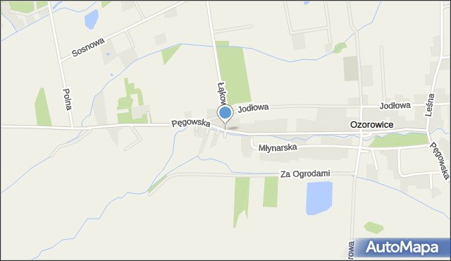 Ozorowice, Pęgowska, mapa Ozorowice