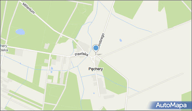 Pęchery, Pęchery, mapa Pęchery