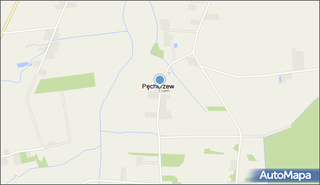 Pęcherzew, Pęcherzew, mapa Pęcherzew